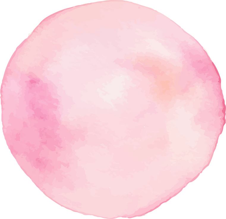 Watercolor circle shape in soft gradient colors.